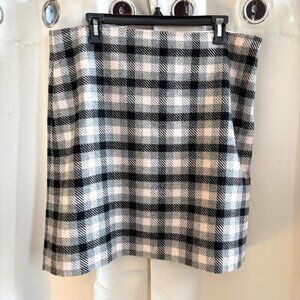 Talbots Tweed Skirt Y2K Academia Plaid Wool Blend PXL Preppy Coquette Boho 18900